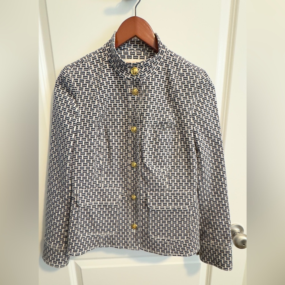 Tory Burch Cameron Button Down Jacket. Size 4 - image 2